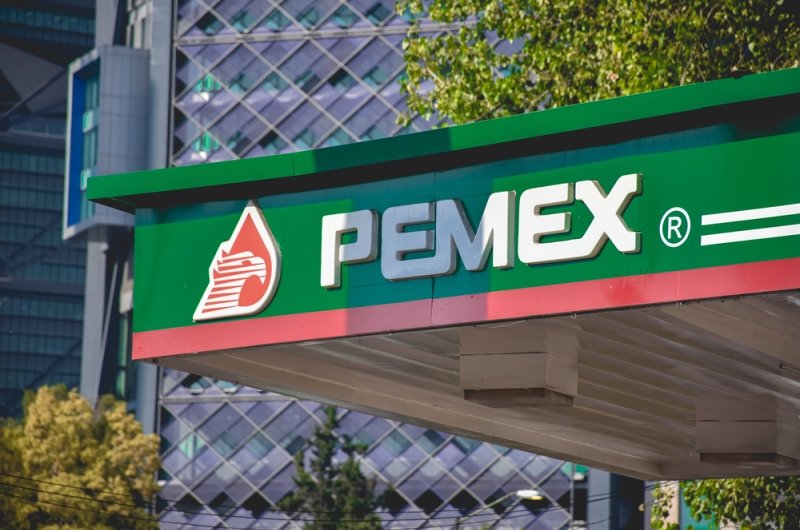 Mexico City, Mexico ; May 3 2021: Pemex Mexican oil company logo